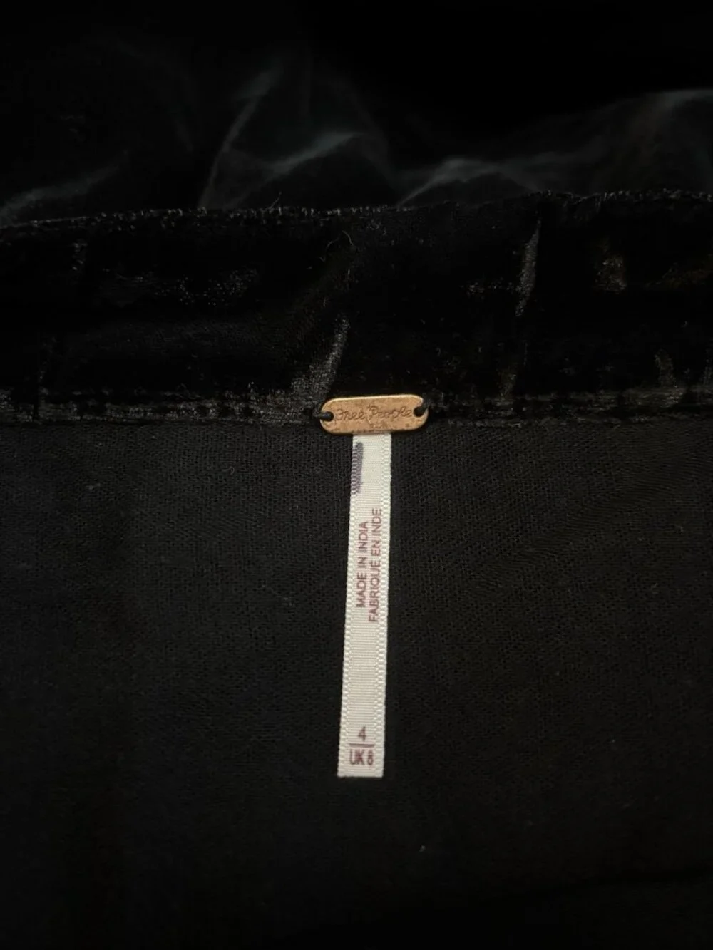 Free People Women’s Velvet Ruched Side Mini Skirt Size 4